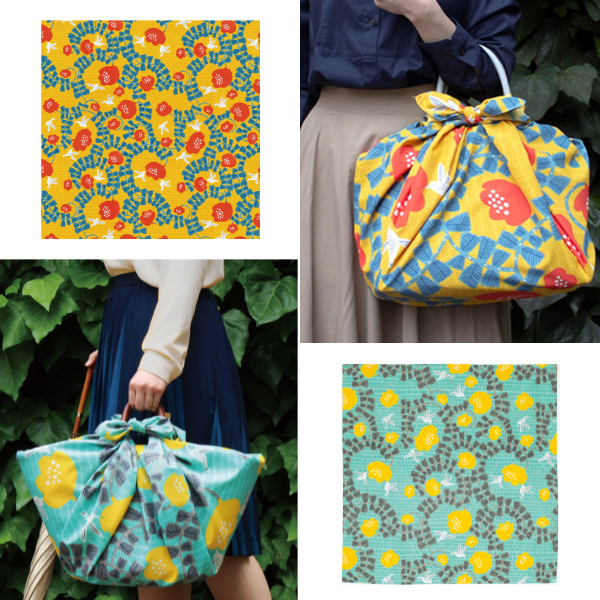 撥水加工ふろしきアクアドロップリサイクルハチドリ